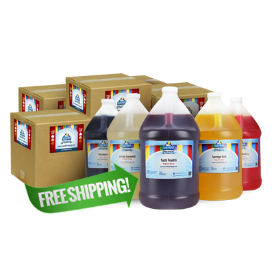 Free Shipping On 24 Gallons of Snow Cone Syrup