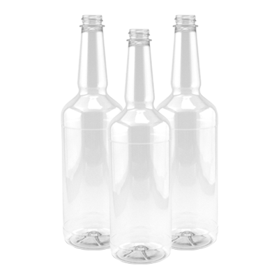 Clear 32 Ounce Snow Cone Syrup Pour Bottles