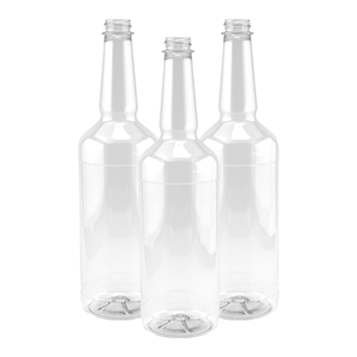 Clear 32 Ounce Snow Cone Syrup Pour Bottle